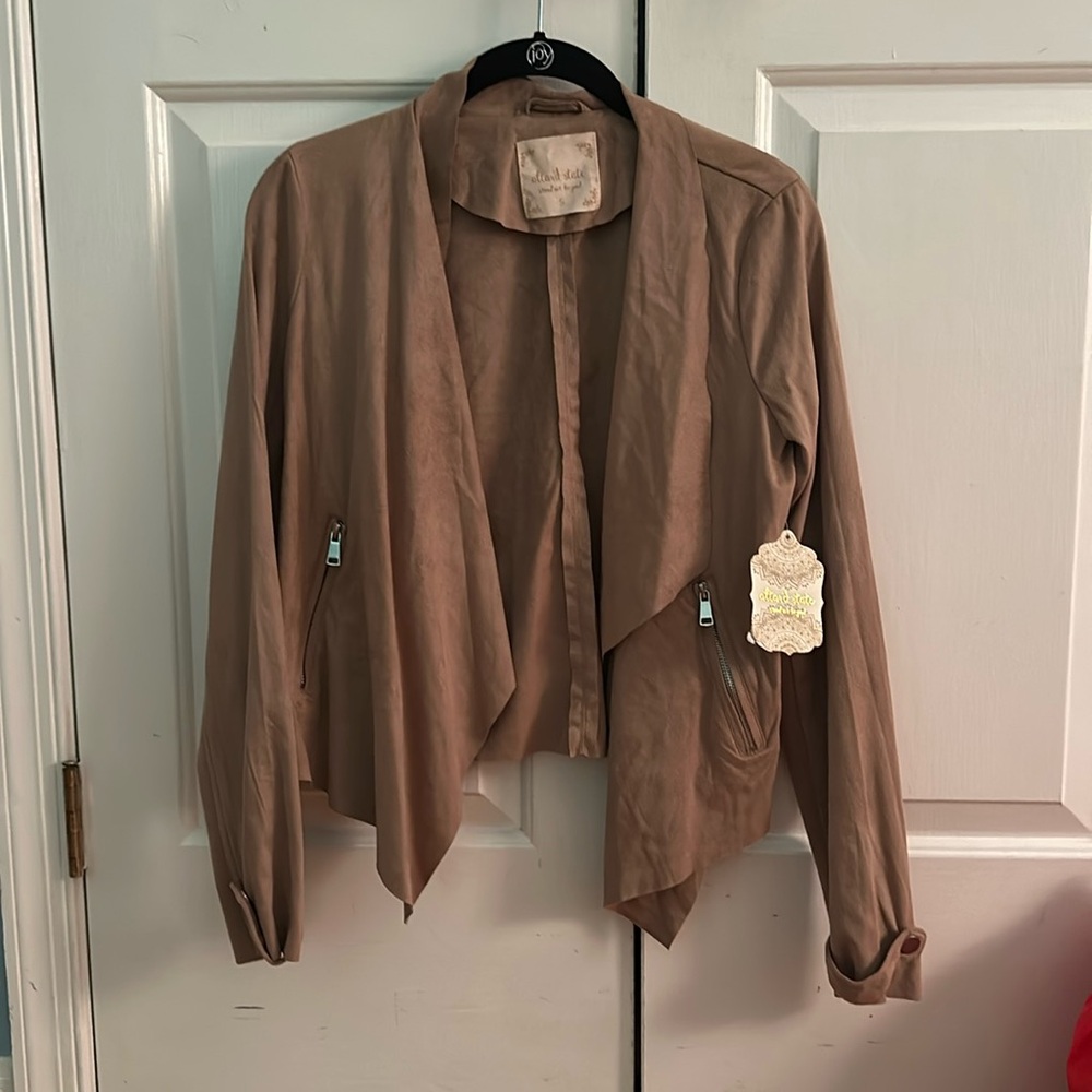 NWT Altard State tan faux suede jacket